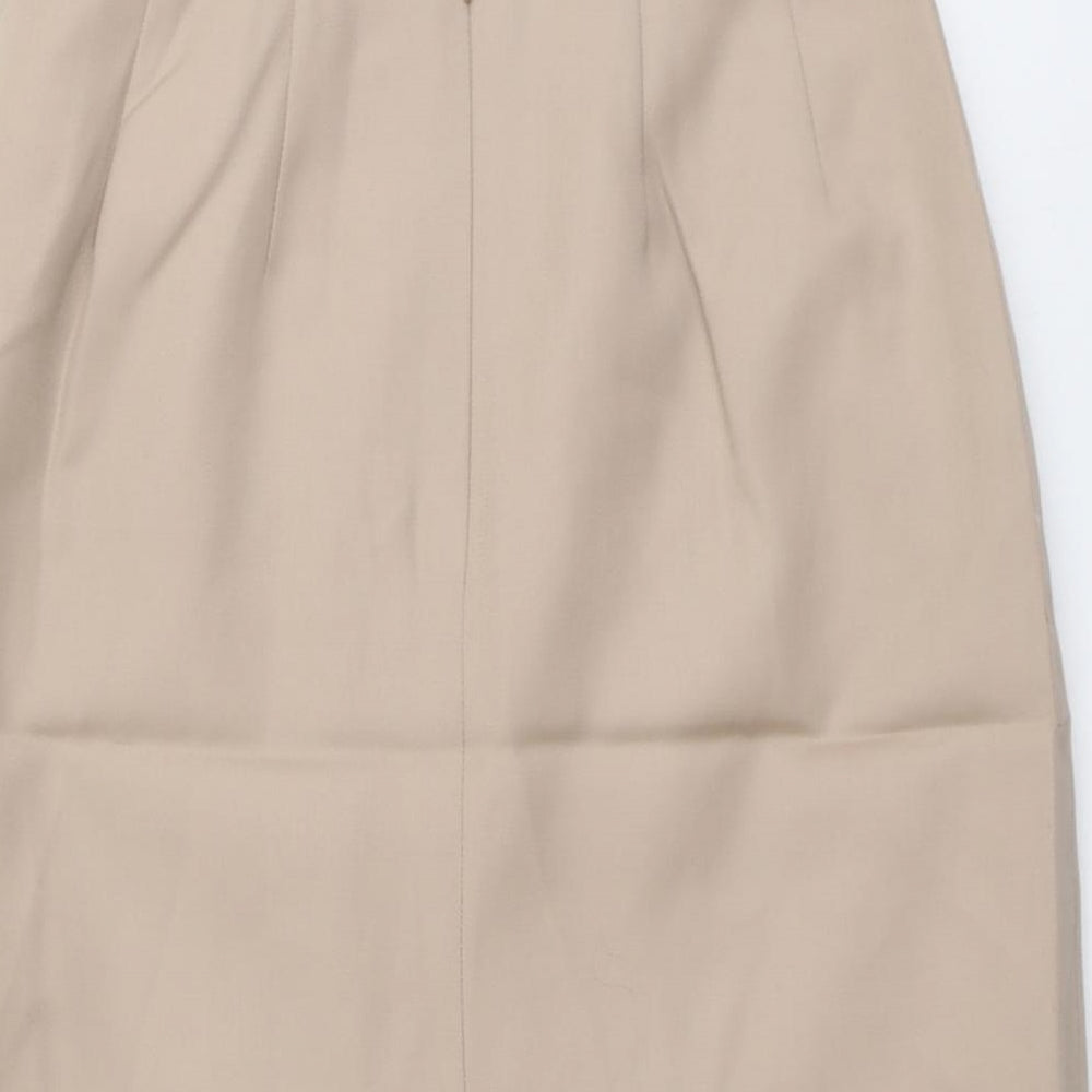 Planet Womens Beige Wool Straight & Pencil Skirt Size 10 Zip
