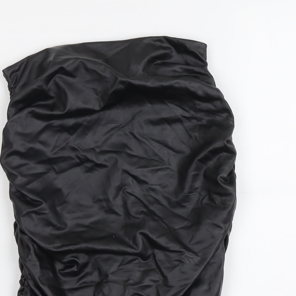 PARISIAN SIGNATURE Womens Black Polyester Bandage Skirt Size 8 Zip