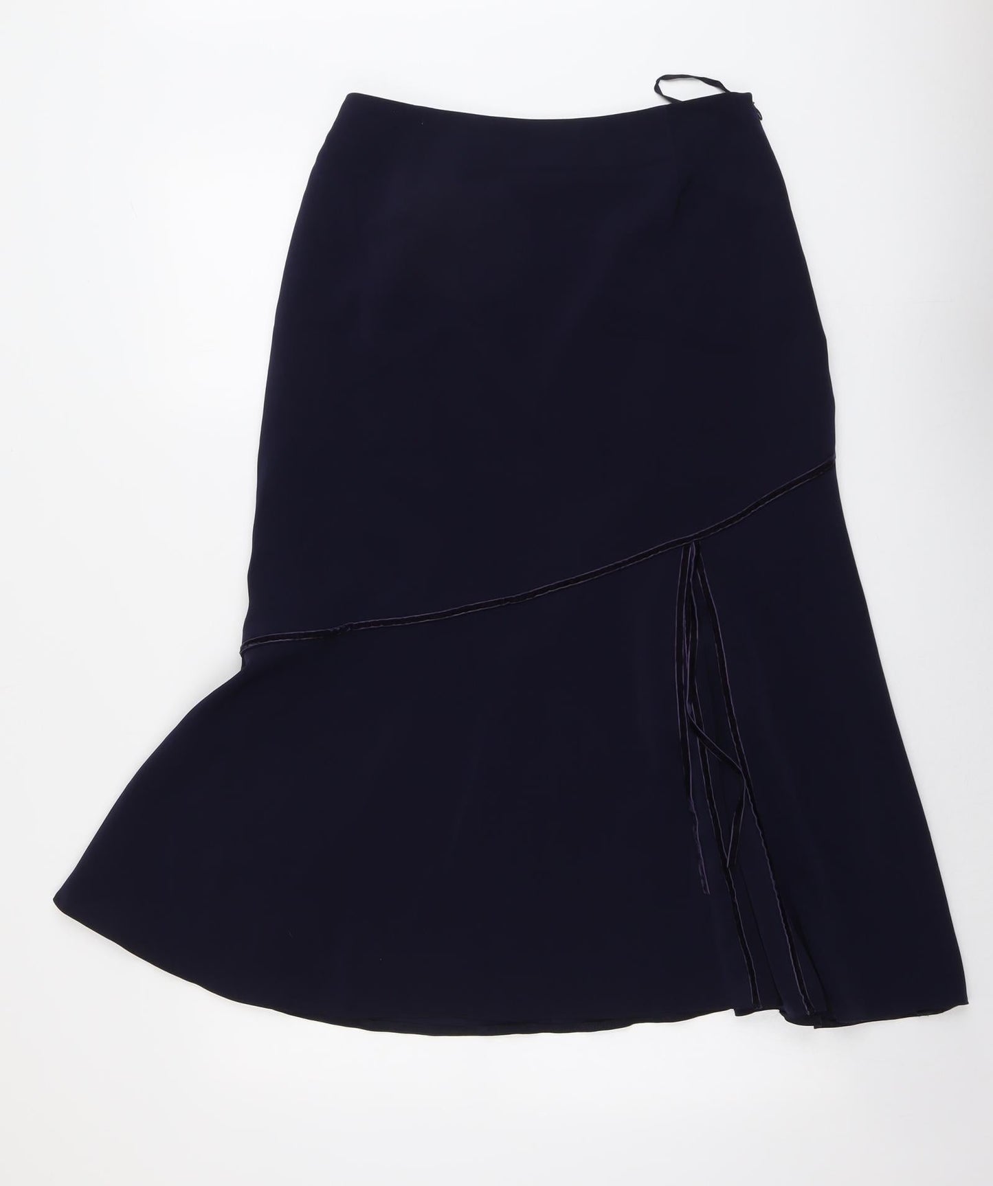 Joella Di Marco Womens Blue Polyester A-Line Skirt Size 12 Zip