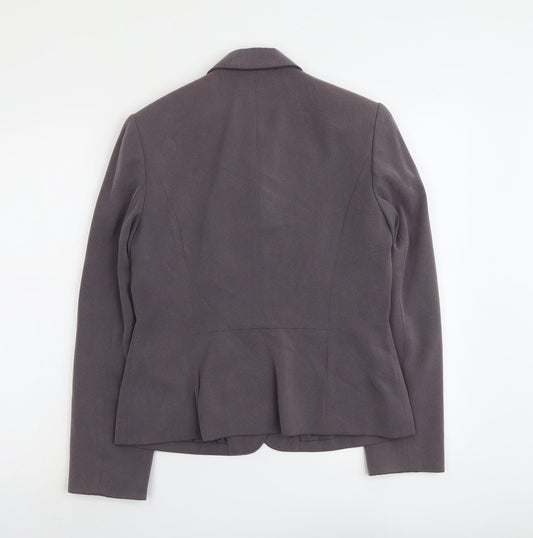 NEXT Womens Grey Polyester Jacket Blazer Size 12