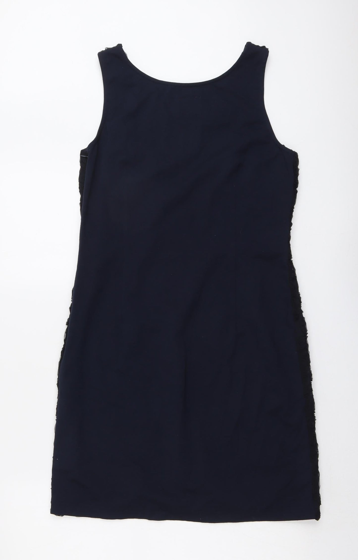 Avoca Womens Black Geometric Polyester A-Line Size 10 Round Neck Pullover