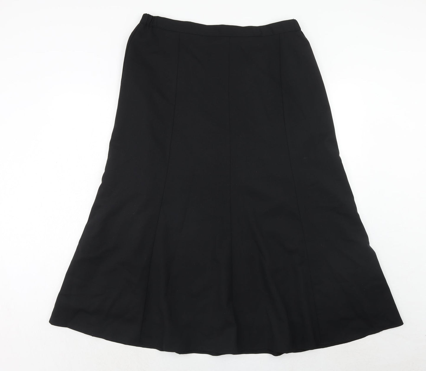 Country Collection Womens Black Polyester Swing Skirt Size 18 Zip