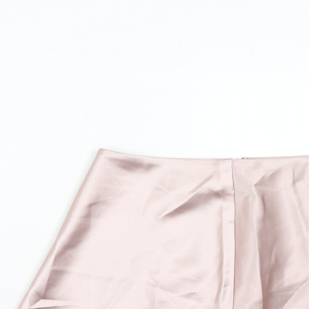 AsYou Womens Pink Polyester Mini Skirt Size 8 Zip
