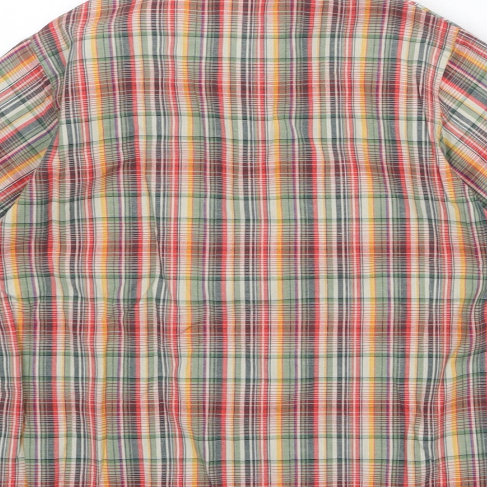 Adams Boys Multicoloured Plaid 100% Cotton Basic Button-Up Size 4 Years Collared Button
