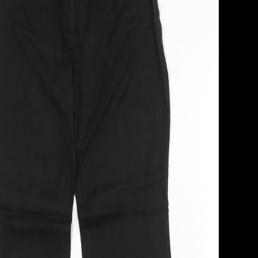 Planet Womens Black Polyester Trousers Size 30 in Regular Zip