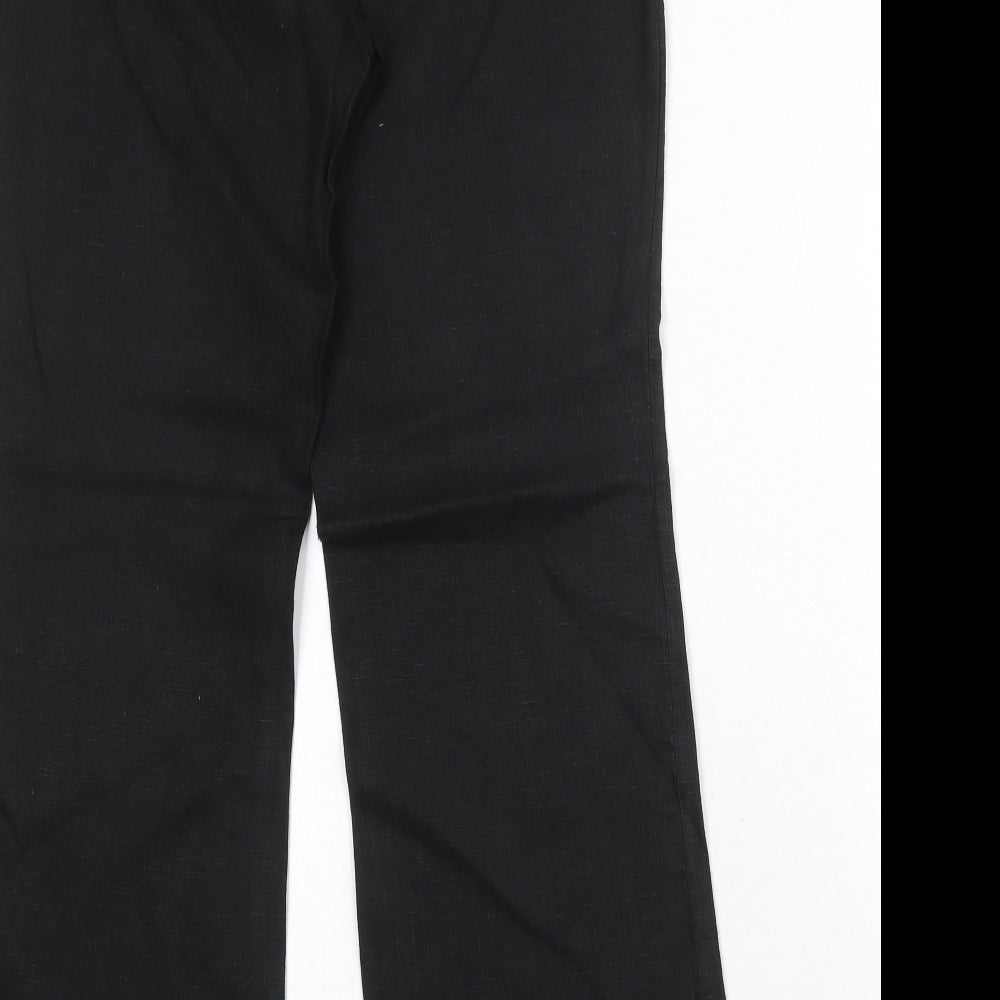 Planet Womens Black Polyester Trousers Size 30 in Regular Zip