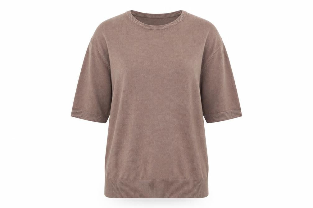 Bonmarché Womens Brown Round Neck Acrylic Pullover Jumper Size S