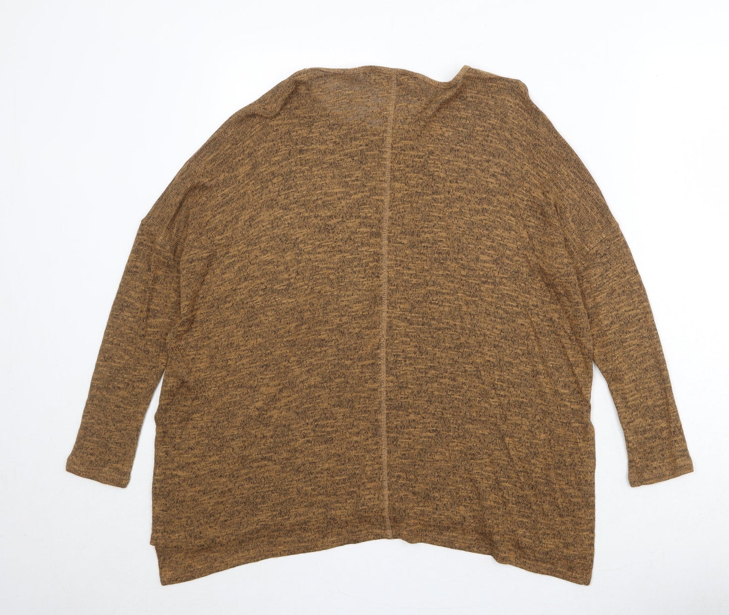 H&M Womens Brown Round Neck Viscose Pullover Jumper Size 8