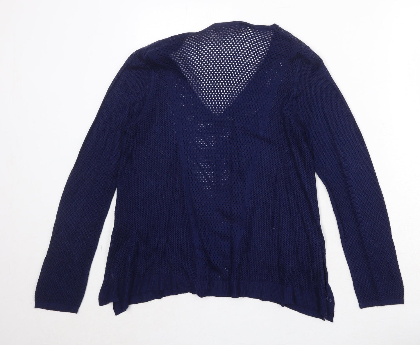 Marks and Spencer Womens Blue V-Neck Viscose Pullover Jumper Size 12