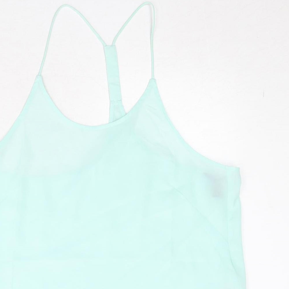 H&M Womens Blue Polyester Camisole Tank Size 14 Round Neck