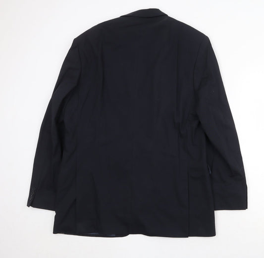 Marks and Spencer Mens Blue Wool Jacket Suit Jacket Size 42 Regular