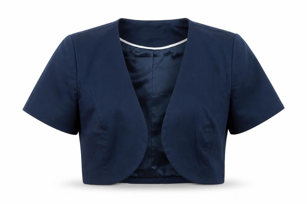 Anna Rose Womens Blue Cotton Jacket Blazer Size 10