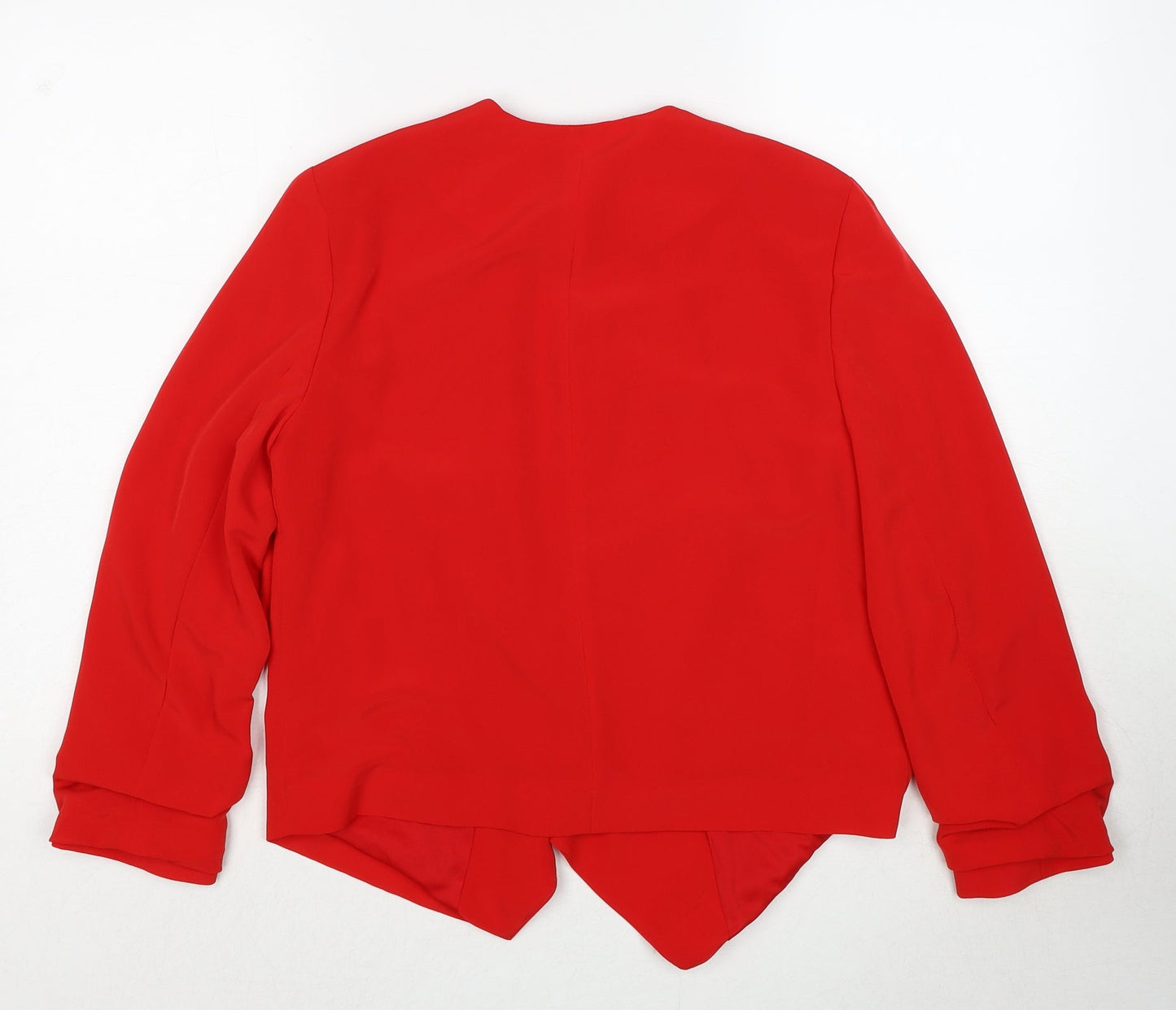 Dorothy Perkins Womens Red V-Neck Polyester Cardigan Jumper Size 8