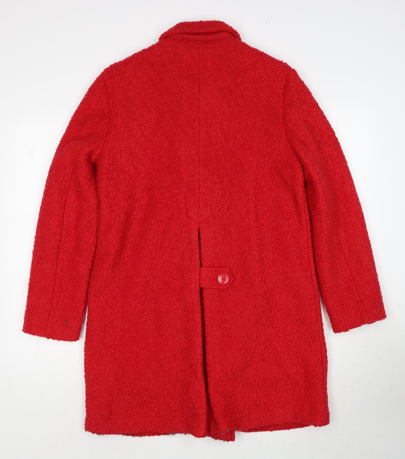 NEXT Womens Red Overcoat Coat Size 10 Button