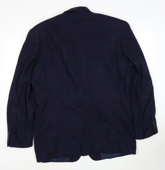 Berkertex Mens Blue Wool Jacket Suit Jacket Size 42 Regular