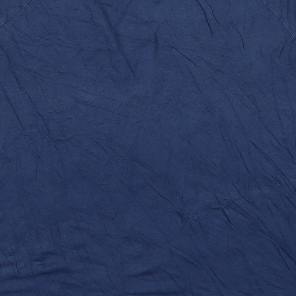 Gap Womens Blue Viscose Basic Blouse Size S V-Neck