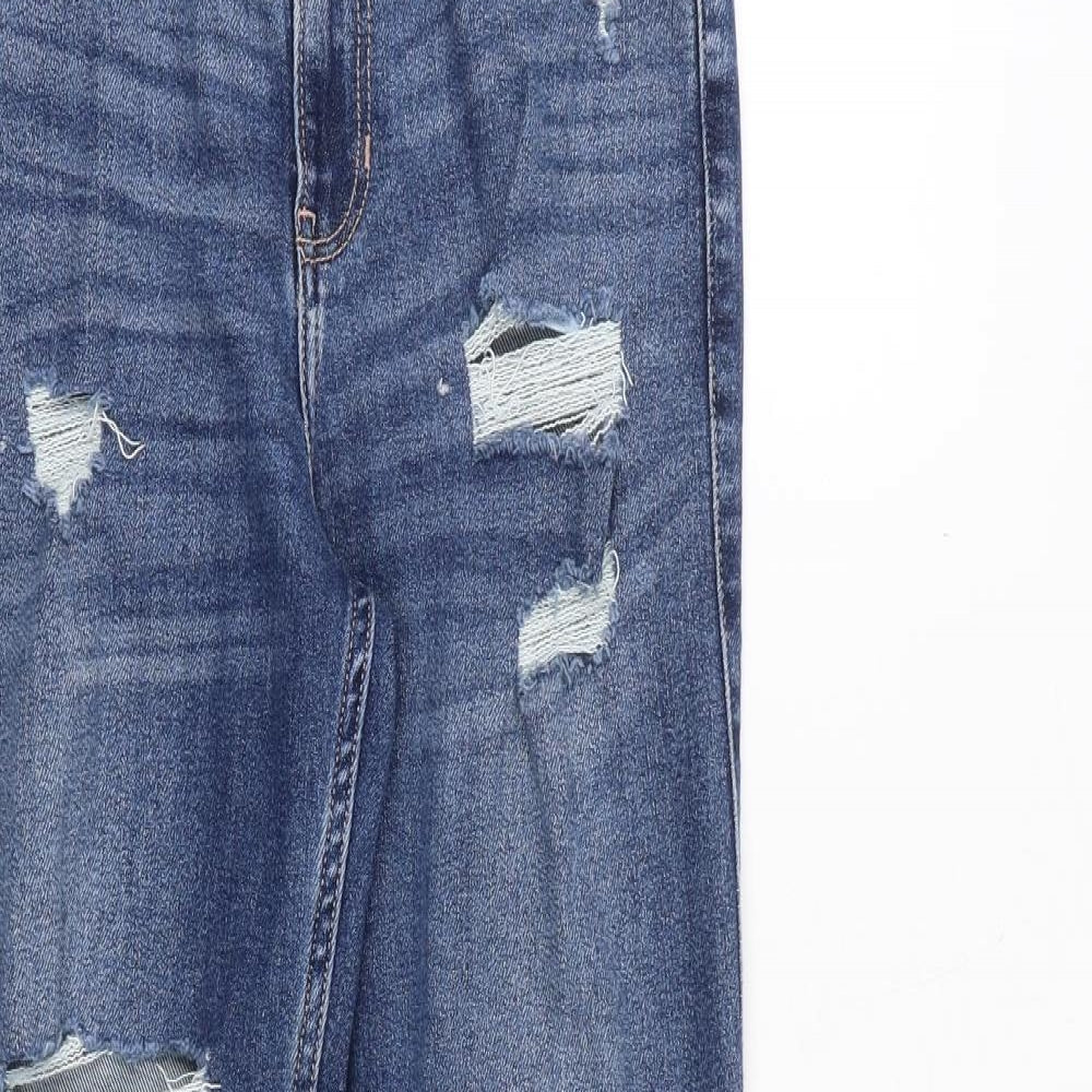 Hollister Womens Blue Cotton Straight Jeans Size 27 in L27 in Regular Zip