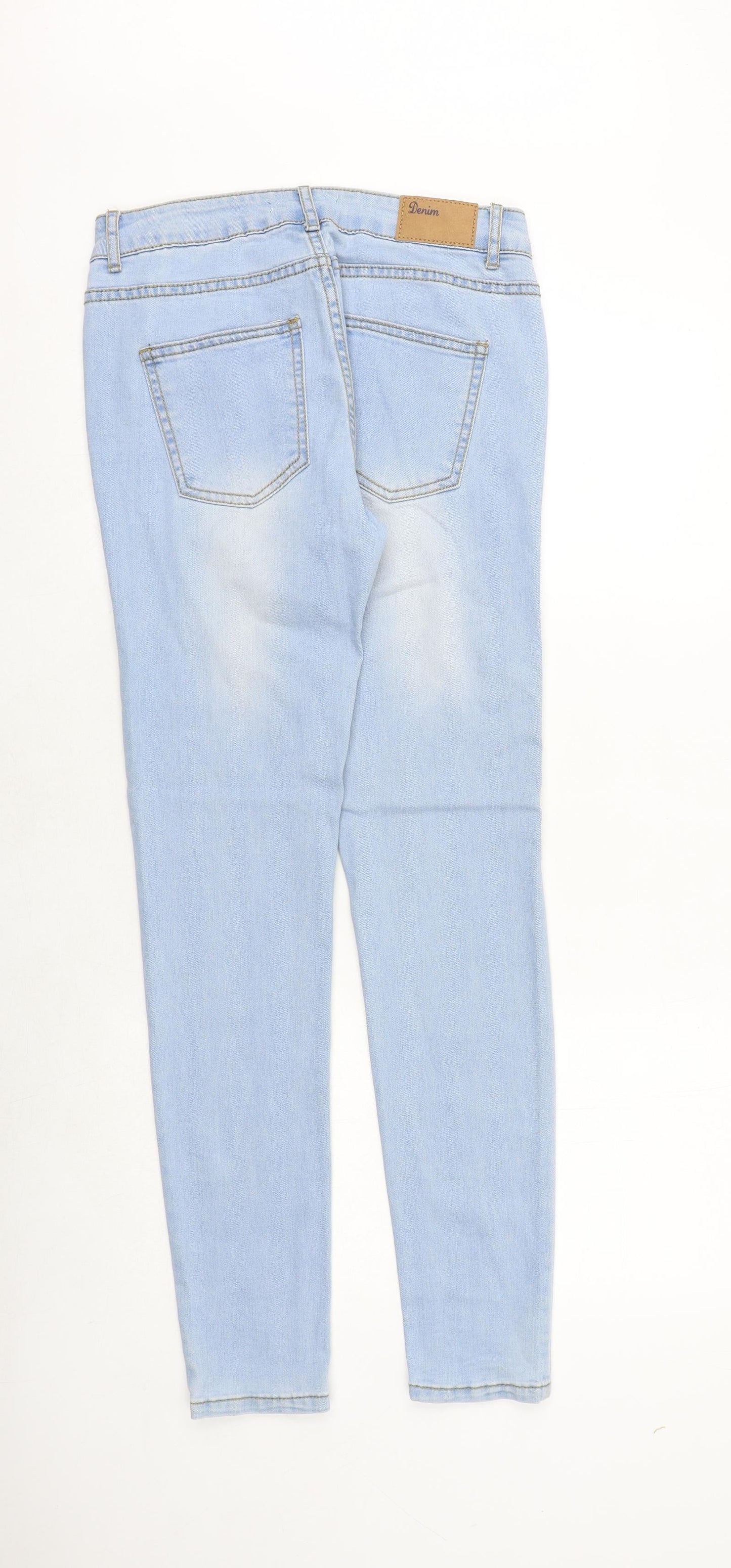 Max Denim Womens Blue Cotton Skinny Jeans Size 10 Regular Zip