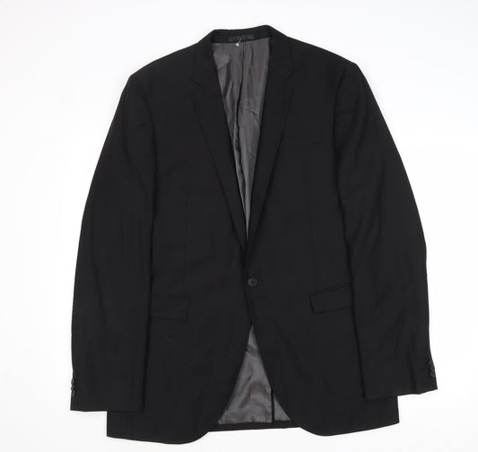 Butler & Webb Mens Black Polyester Jacket Suit Jacket Size 40 Regular