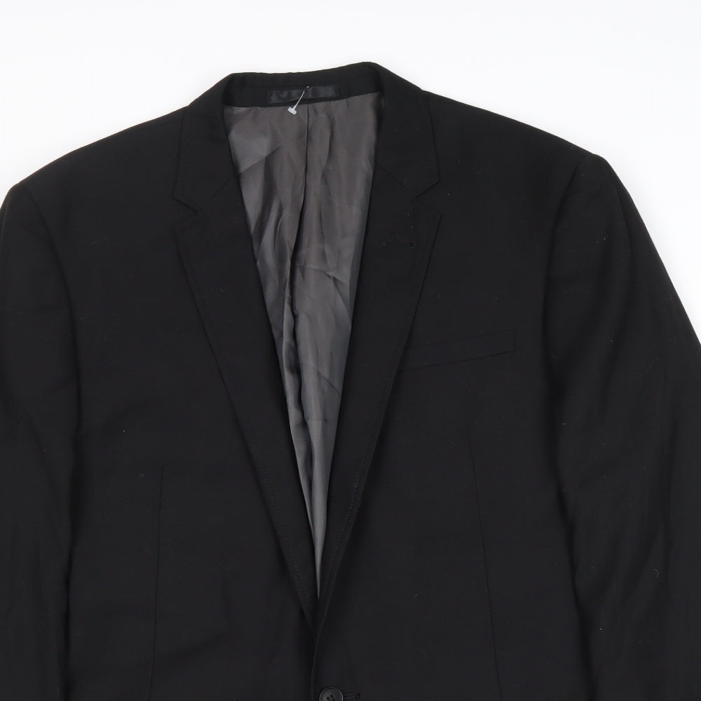 Butler & Webb Mens Black Polyester Jacket Suit Jacket Size 40 Regular