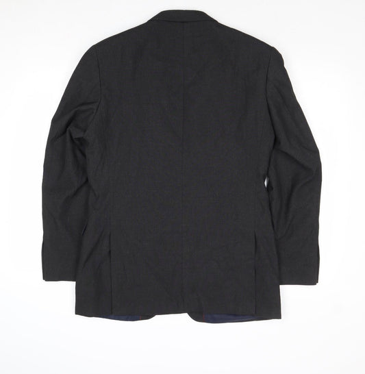 Debenhams Mens Grey Polyester Jacket Suit Jacket Size 38 Regular
