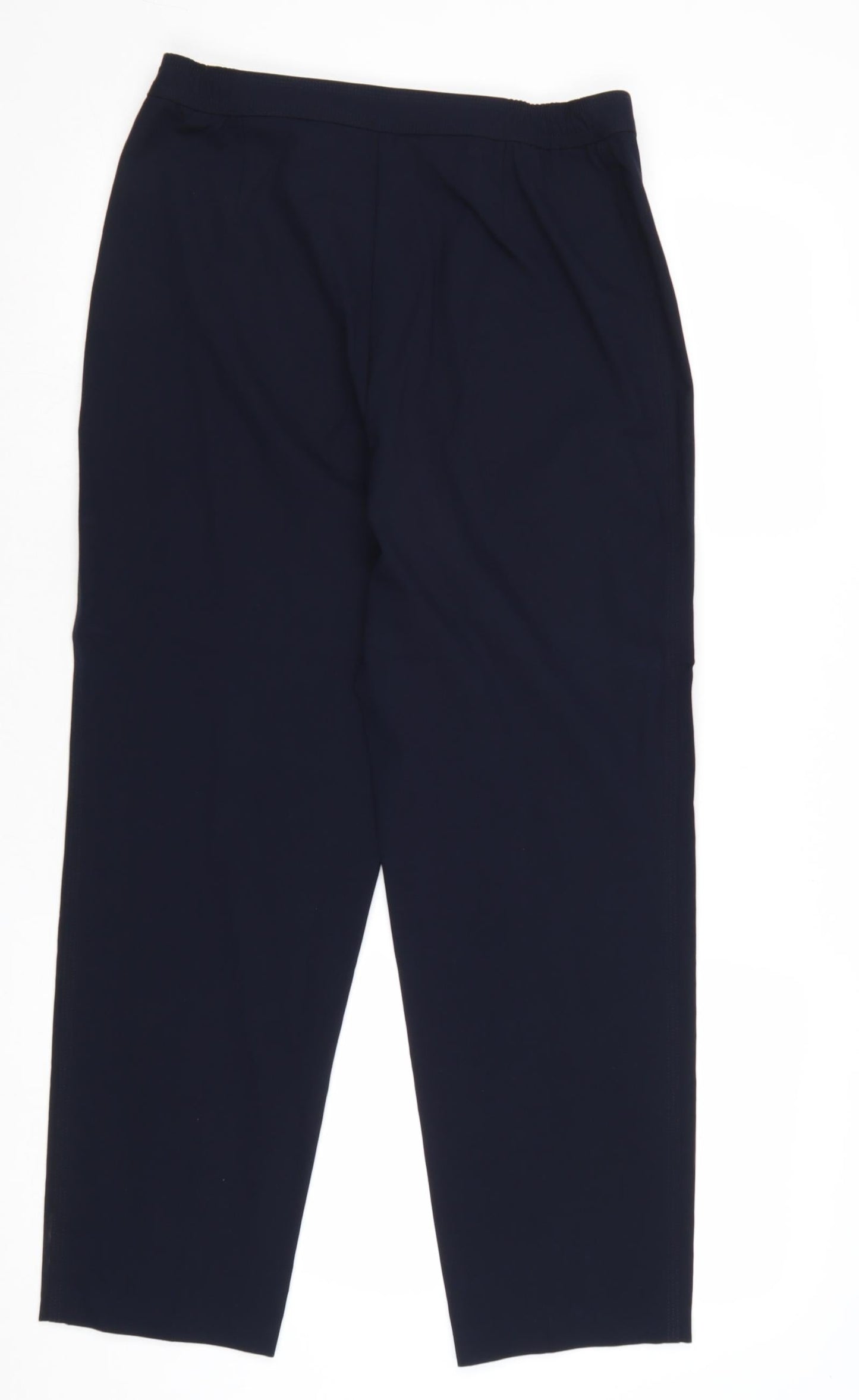 Marks and Spencer Womens Blue Polyester Dress Pants Trousers Size 10 Regular Zip