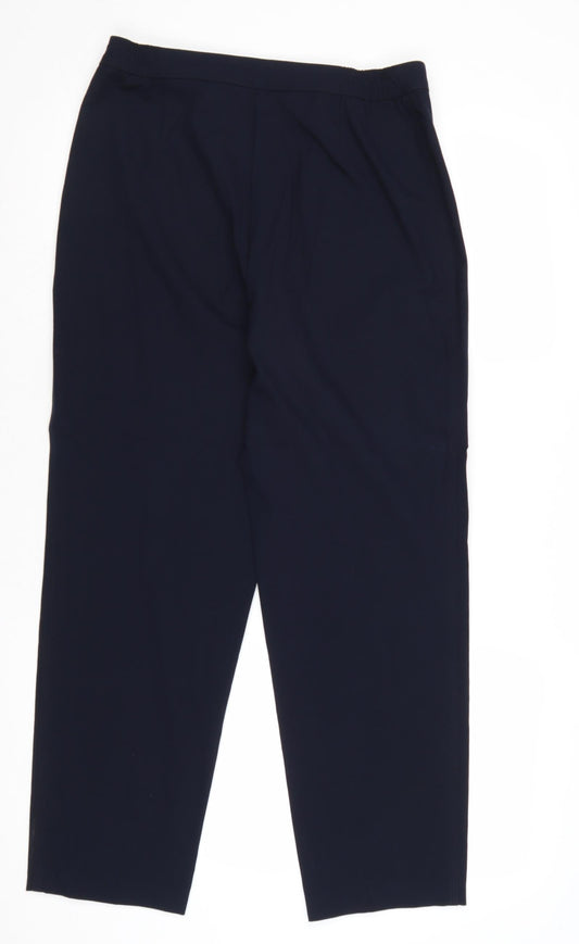 Marks and Spencer Womens Blue Polyester Dress Pants Trousers Size 10 Regular Zip