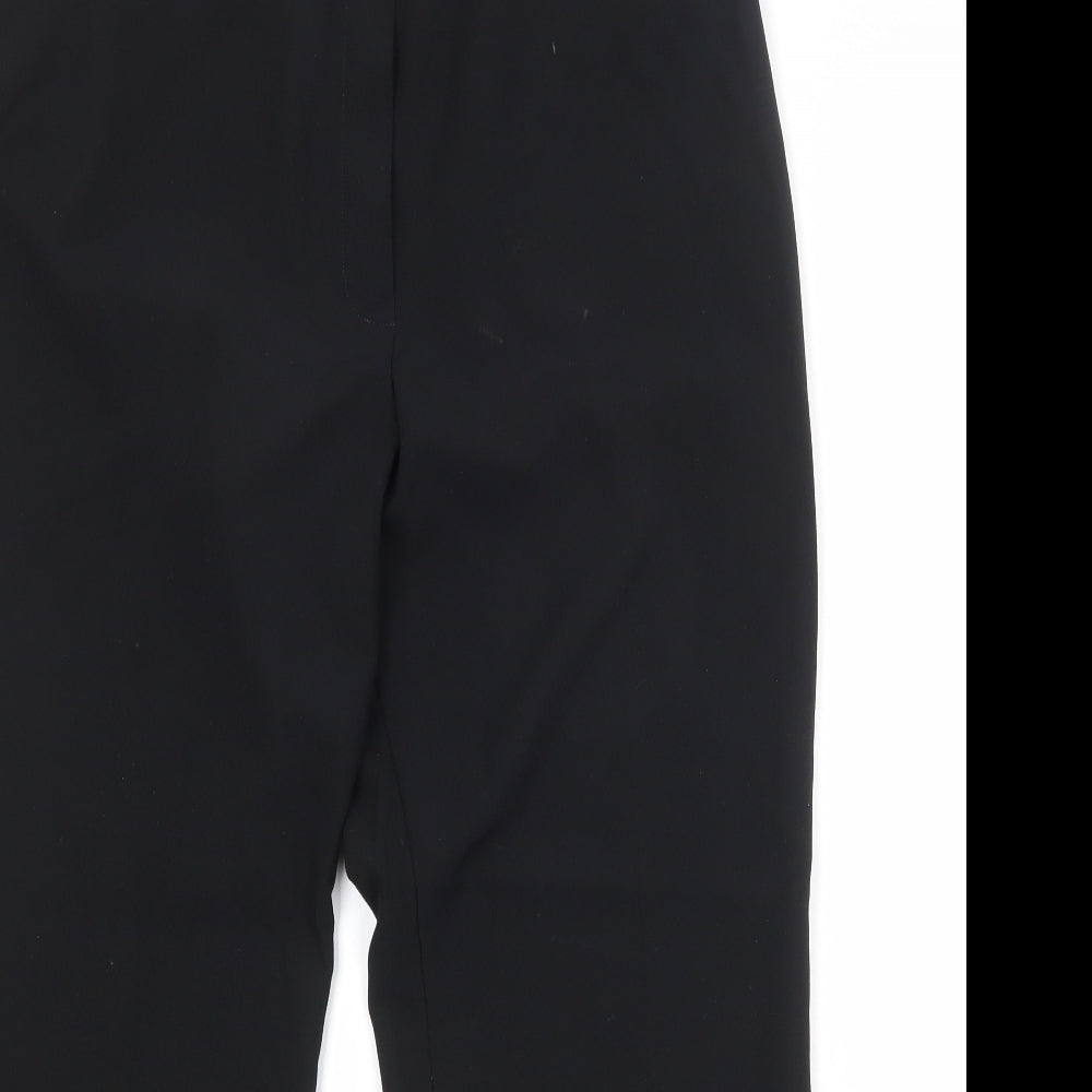 Marks and Spencer Womens Black Polyester Trousers Size 16 Regular Zip