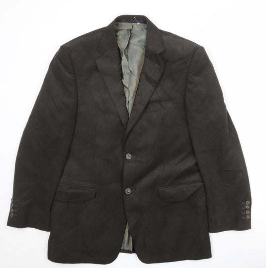 Marks and Spencer Mens Brown Polyester Jacket Blazer Size 38 Regular
