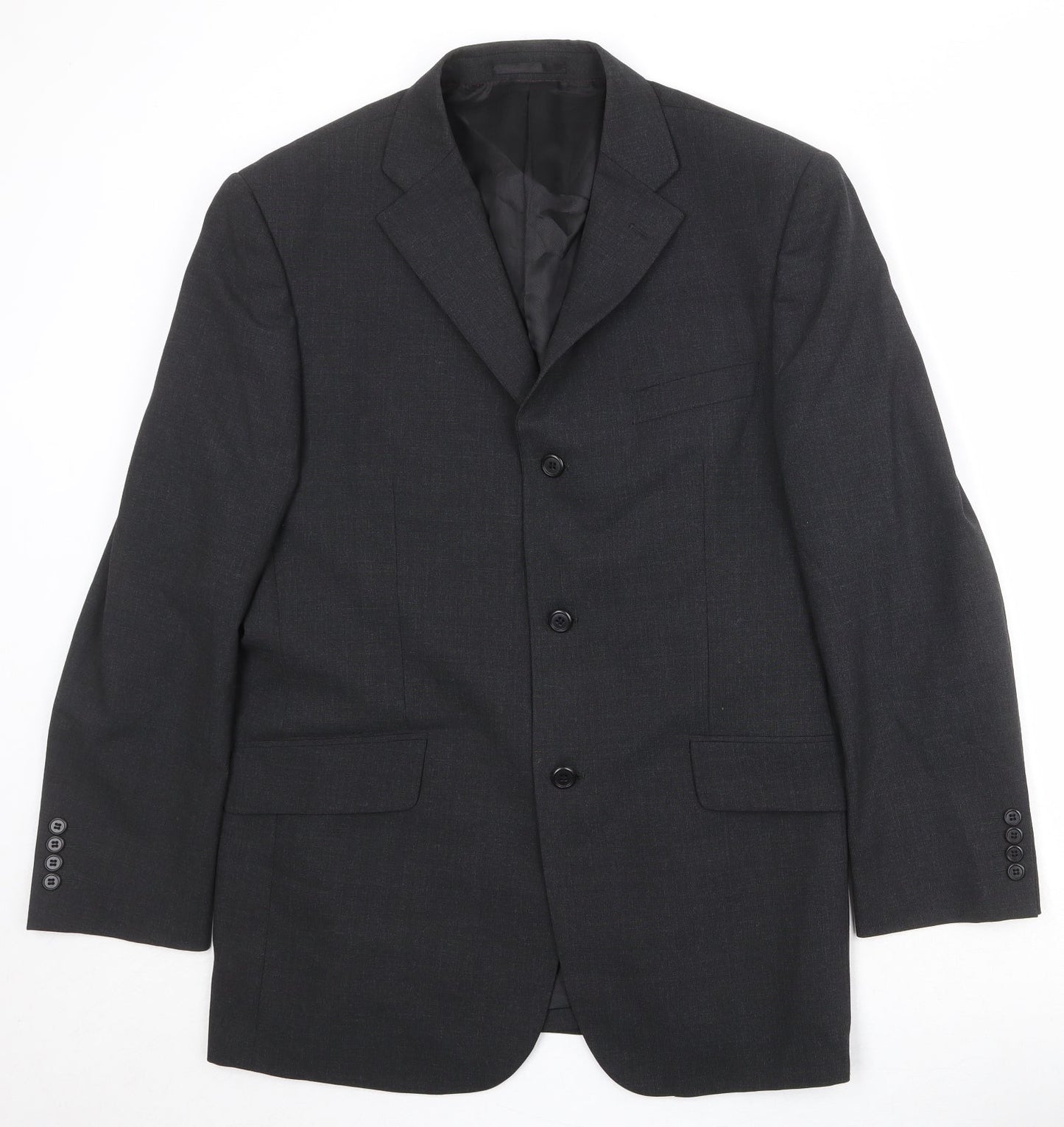 Charlton Grey Mens Grey Polyester Jacket Suit Jacket Size 42 Regular