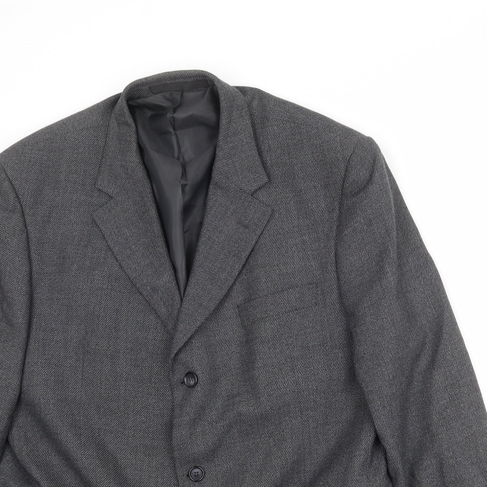 Marks and Spencer Mens Grey Polyester Jacket Suit Jacket Size 44 Regular