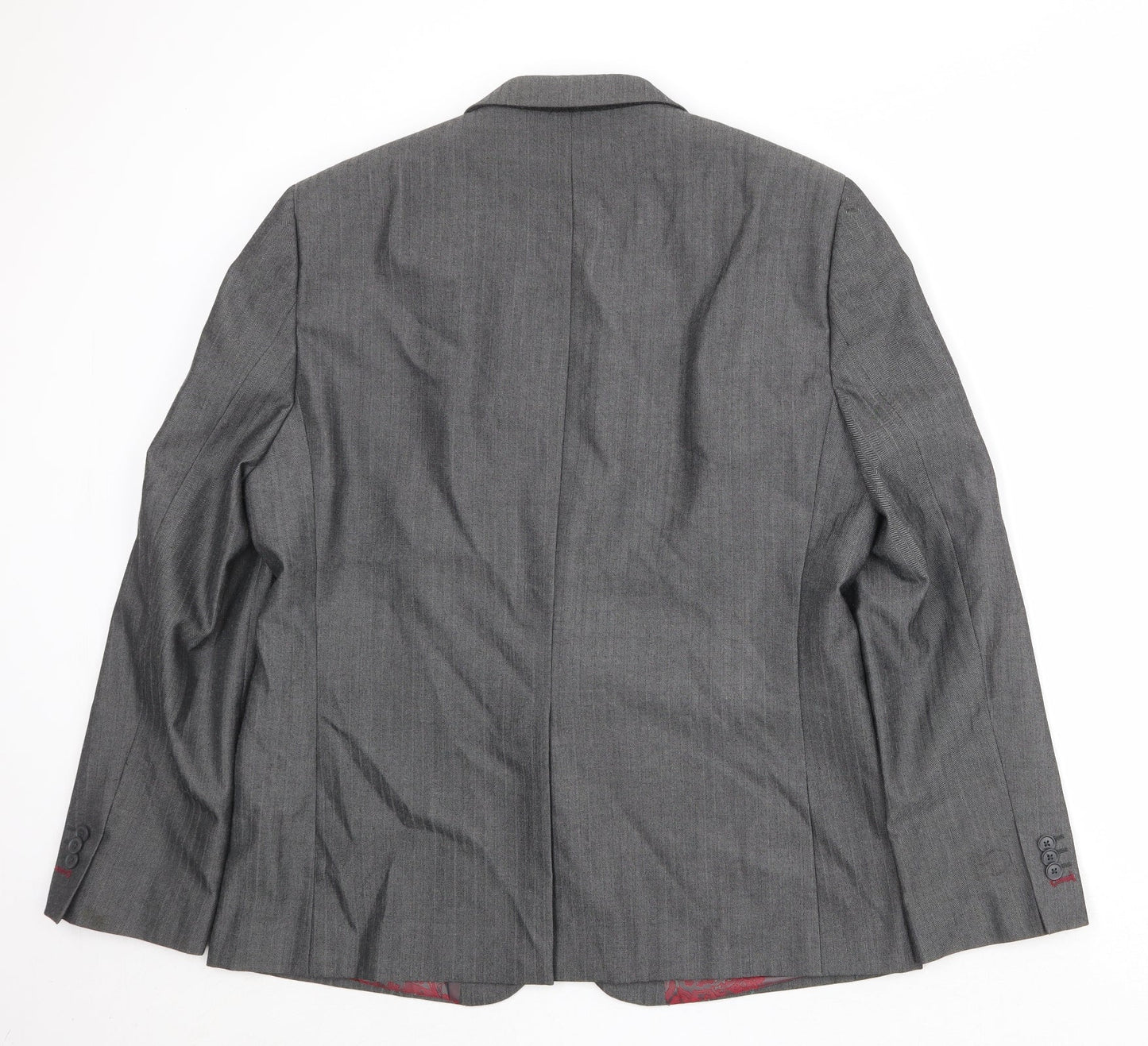 NEXT Mens Grey Polyester Jacket Suit Jacket Size 44 Regular