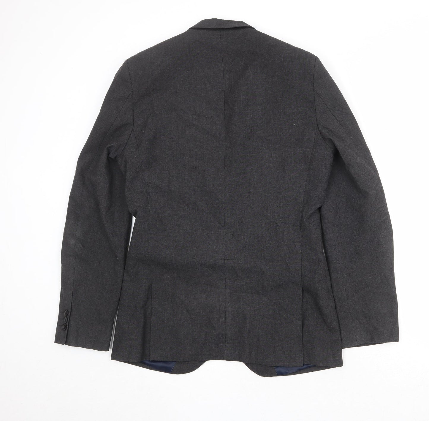 NEXT Mens Grey Polyester Jacket Suit Jacket Size 36 Regular