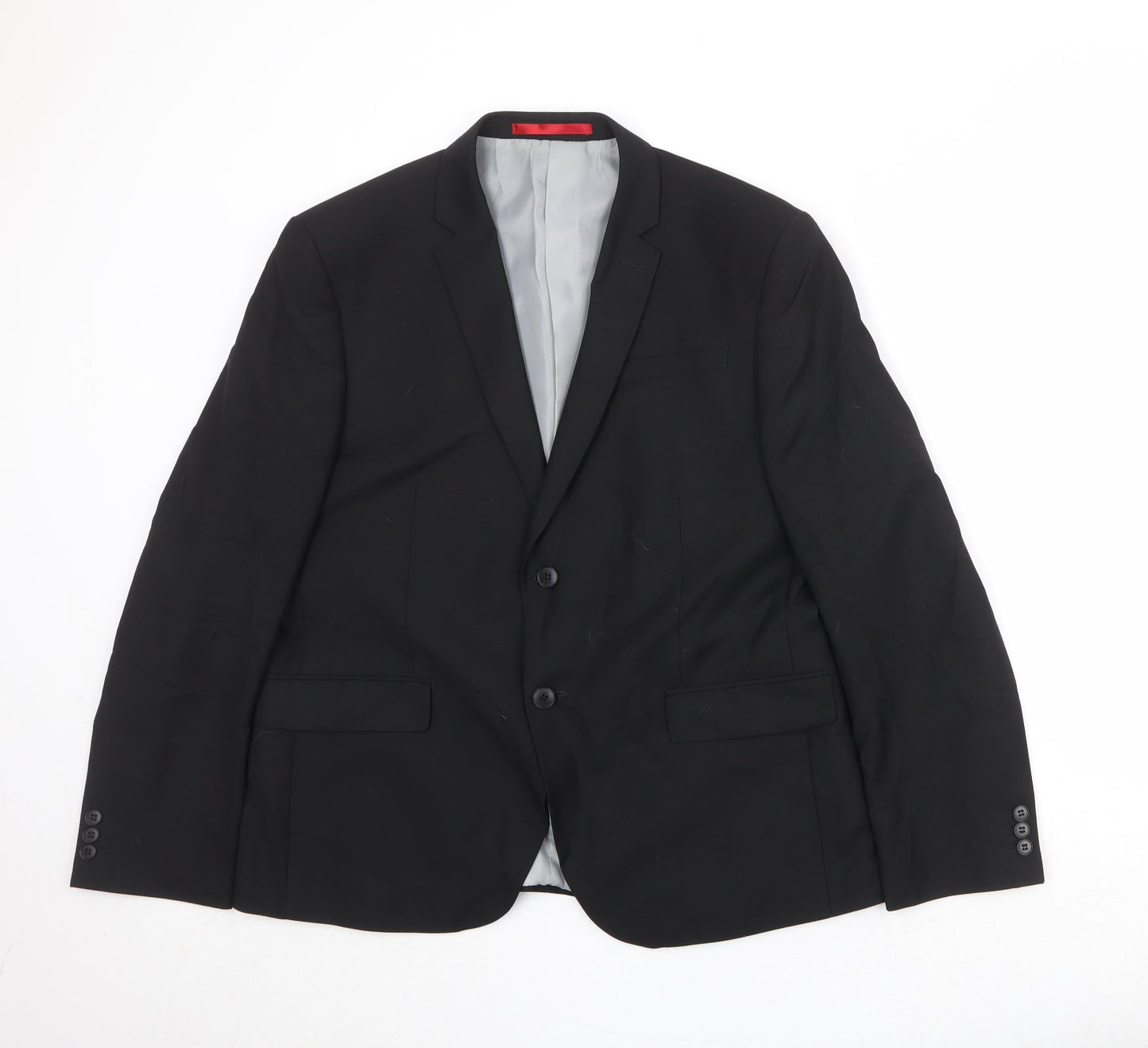 Marks and Spencer Mens Black Polyester Jacket Suit Jacket Size 44 Regular