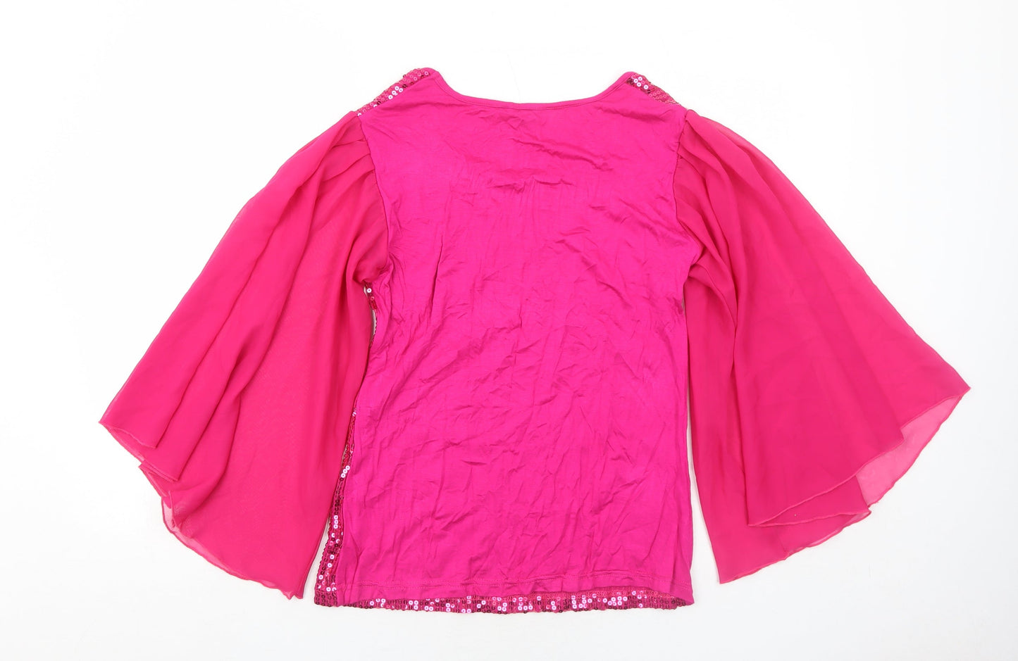Kim Parrish Womens Pink Viscose Basic Blouse Size S Round Neck