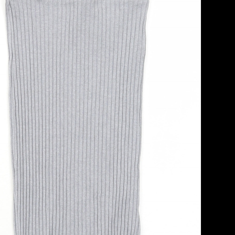 FOREVER 21 Womens Grey Polyester Bandage Skirt Size M