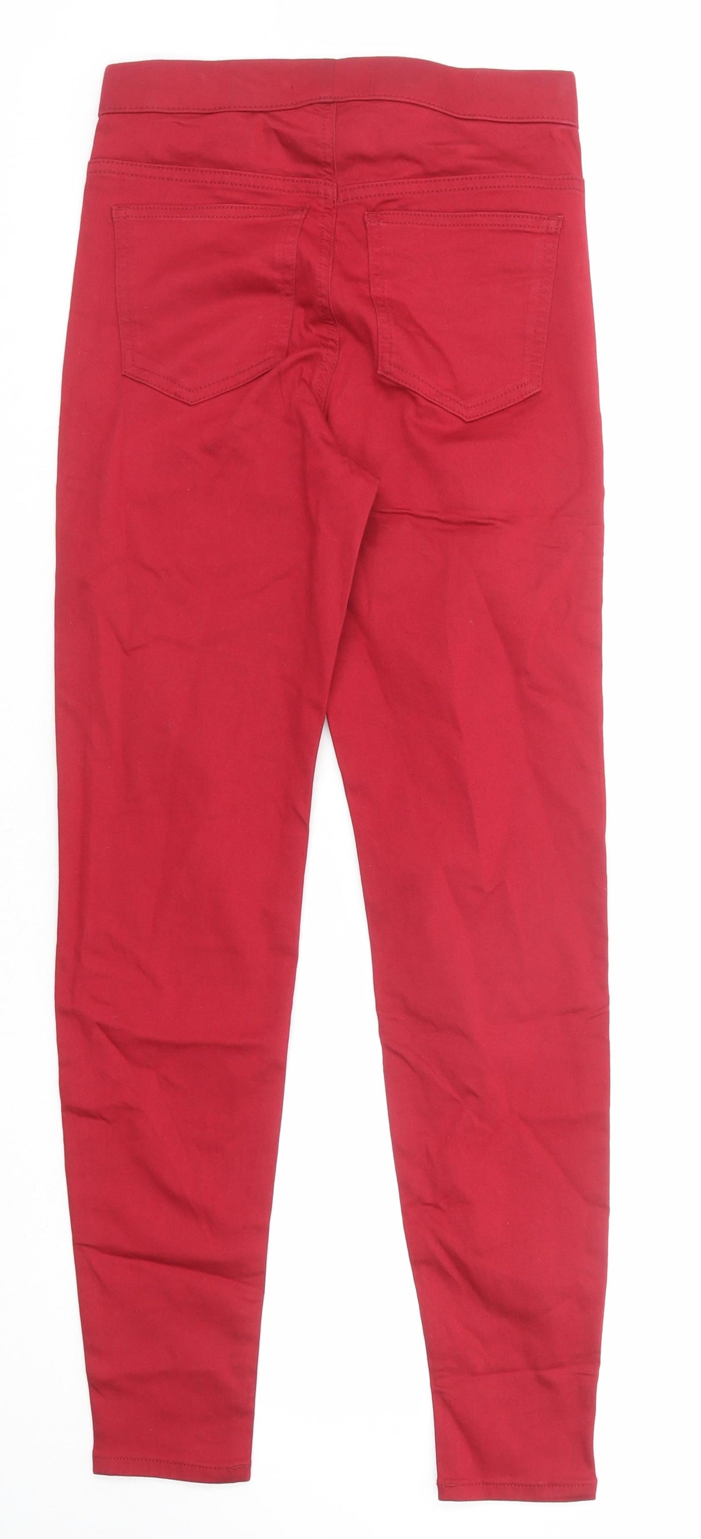Marks and Spencer Womens Red Cotton Jegging Jeans Size 6 Regular