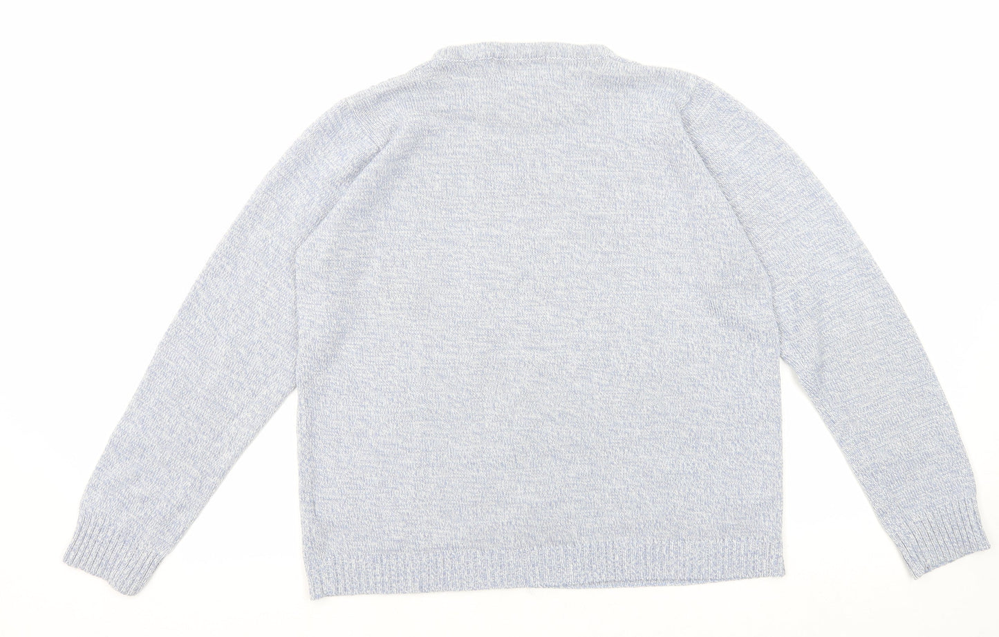 EWM Womens Blue Round Neck Acrylic Pullover Jumper Size 14 - Size 14-16