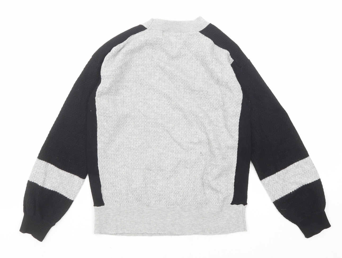 Marks and Spencer Womens Grey Round Neck Viscose Pullover Jumper Size XS