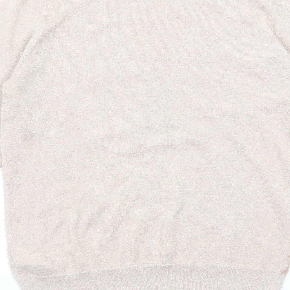 H&M Womens Pink Round Neck Viscose Pullover Jumper Size M