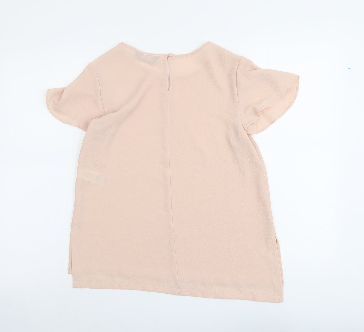 Dorothy Perkins Womens Pink Polyester Basic T-Shirt Size 8 Round Neck