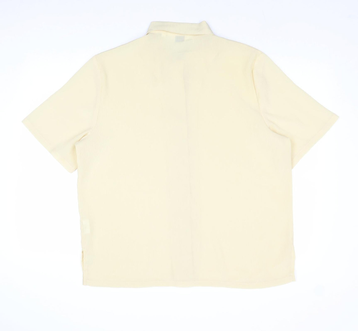 Damart Womens Yellow Polyacrylate Fibre Basic Button-Up Size 16 Collared