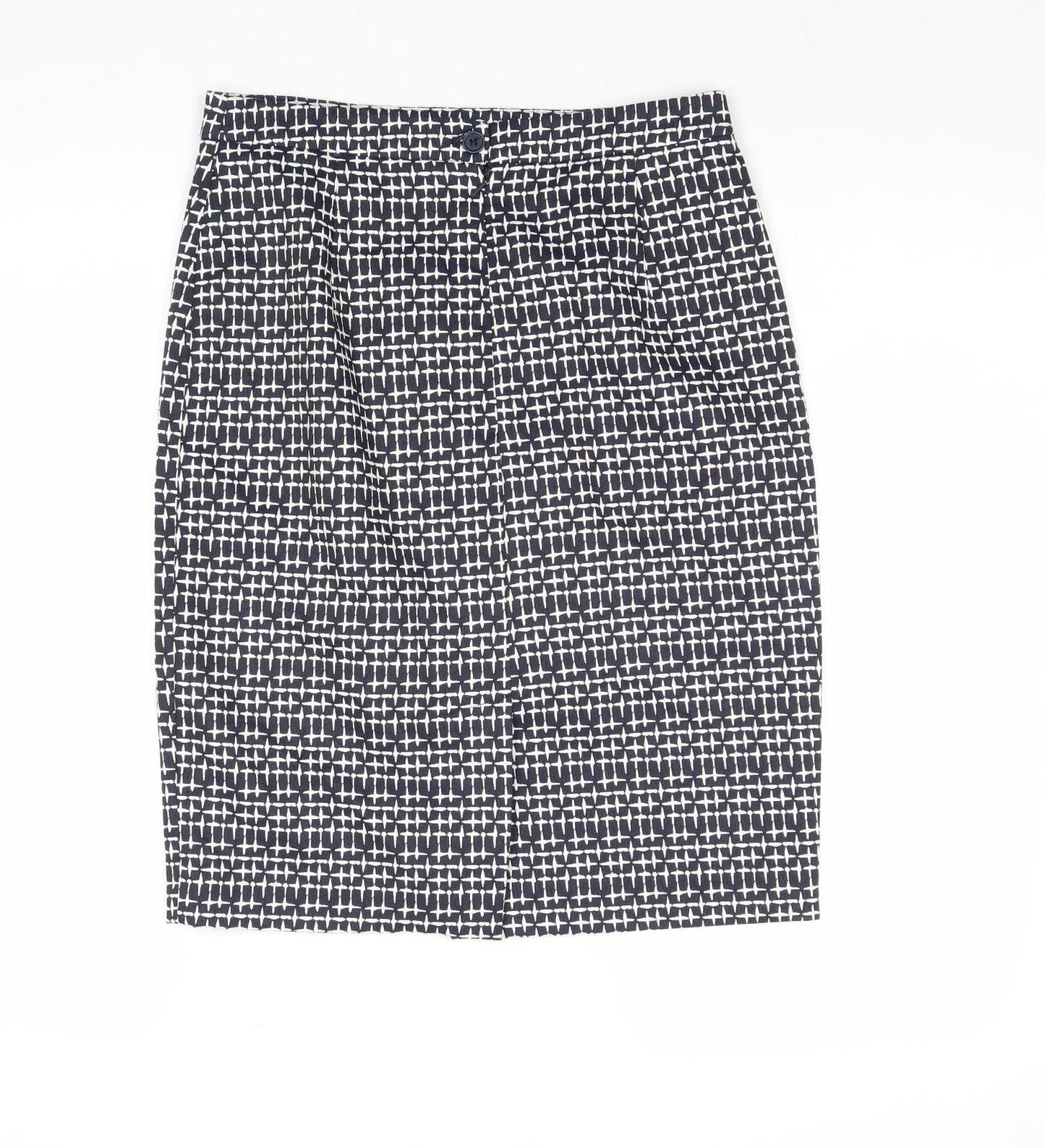 Great Plains Womens Multicoloured Geometric Polyester Straight & Pencil Skirt Size 10 Zip