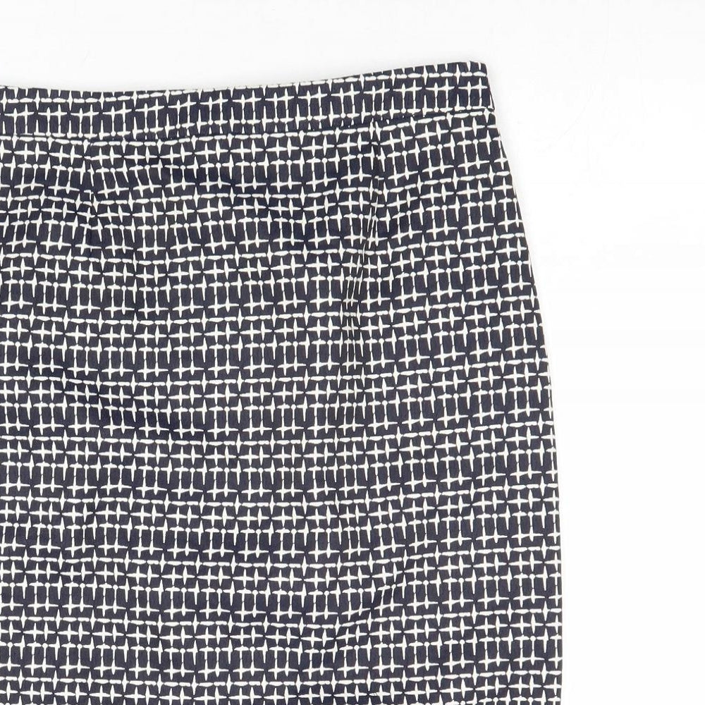 Great Plains Womens Multicoloured Geometric Polyester Straight & Pencil Skirt Size 10 Zip