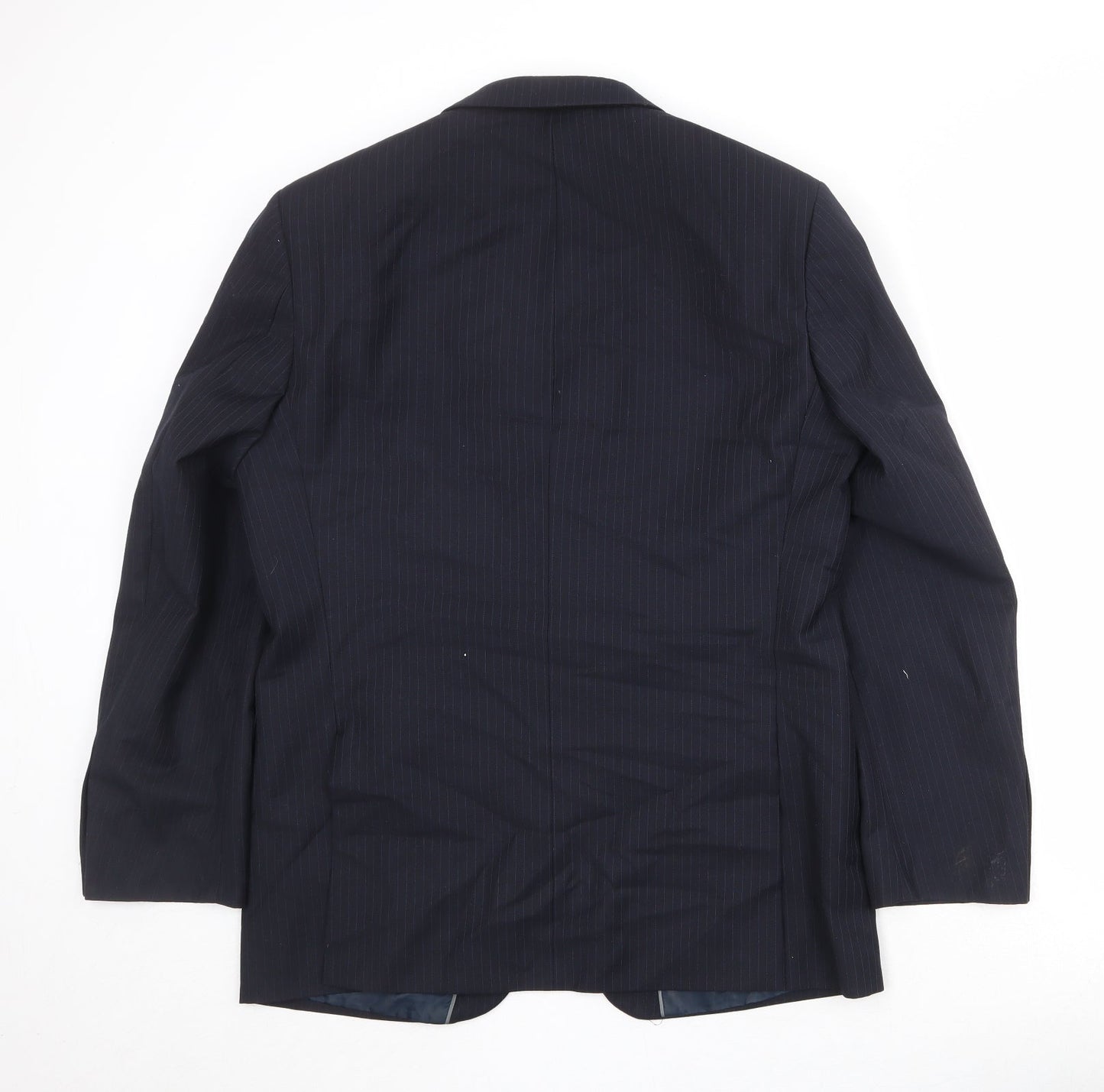 Marks and Spencer Mens Black Polyester Jacket Suit Jacket Size 42 Regular