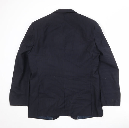 Marks and Spencer Mens Black Polyester Jacket Suit Jacket Size 42 Regular
