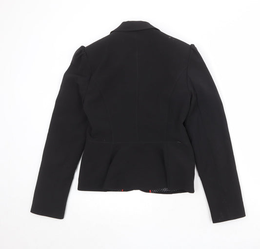 New Look Womens Black Polyester Jacket Blazer Size 10