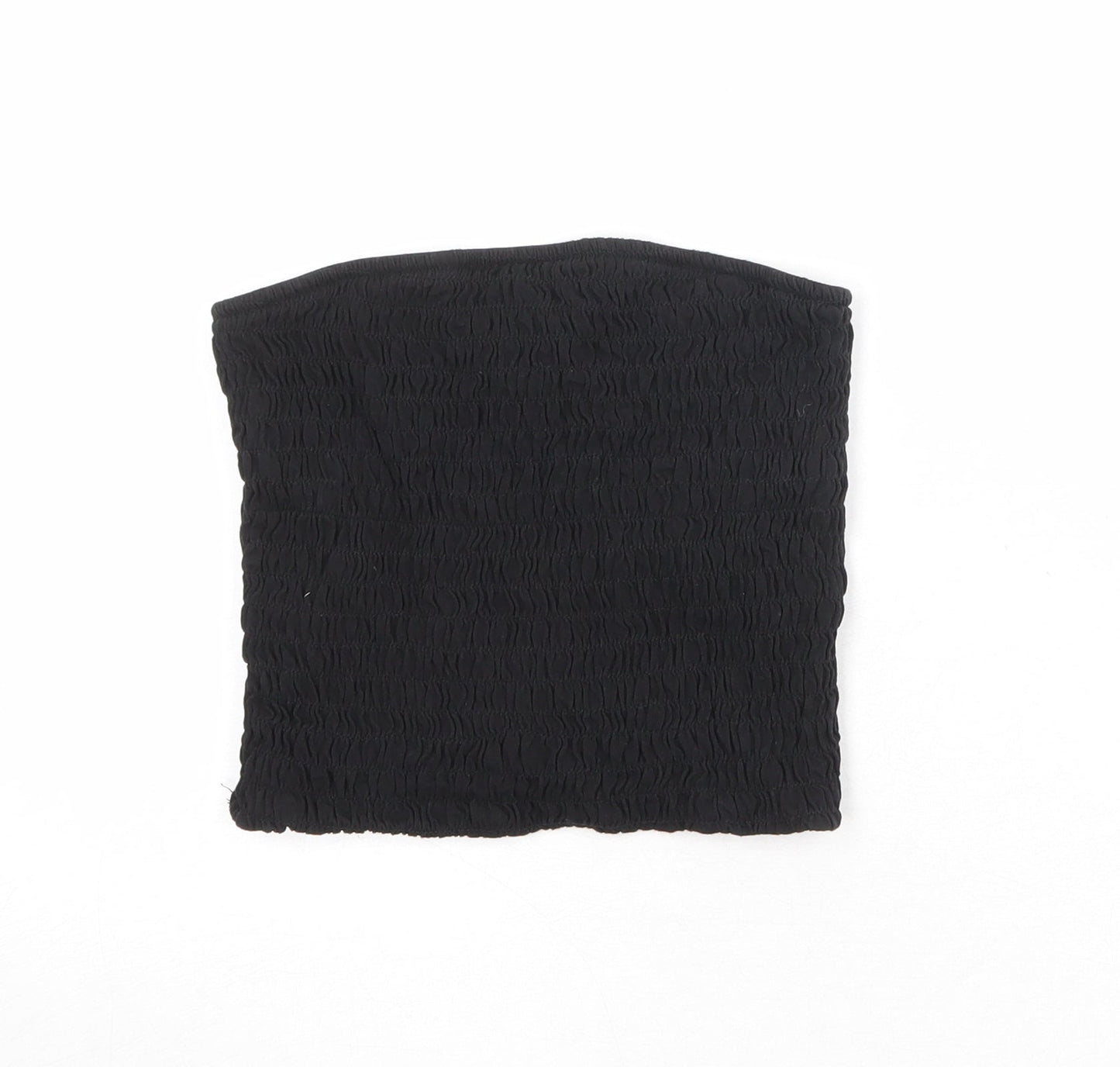 Monki Womens Black Cotton Basic Tank Size S Off the Shoulder