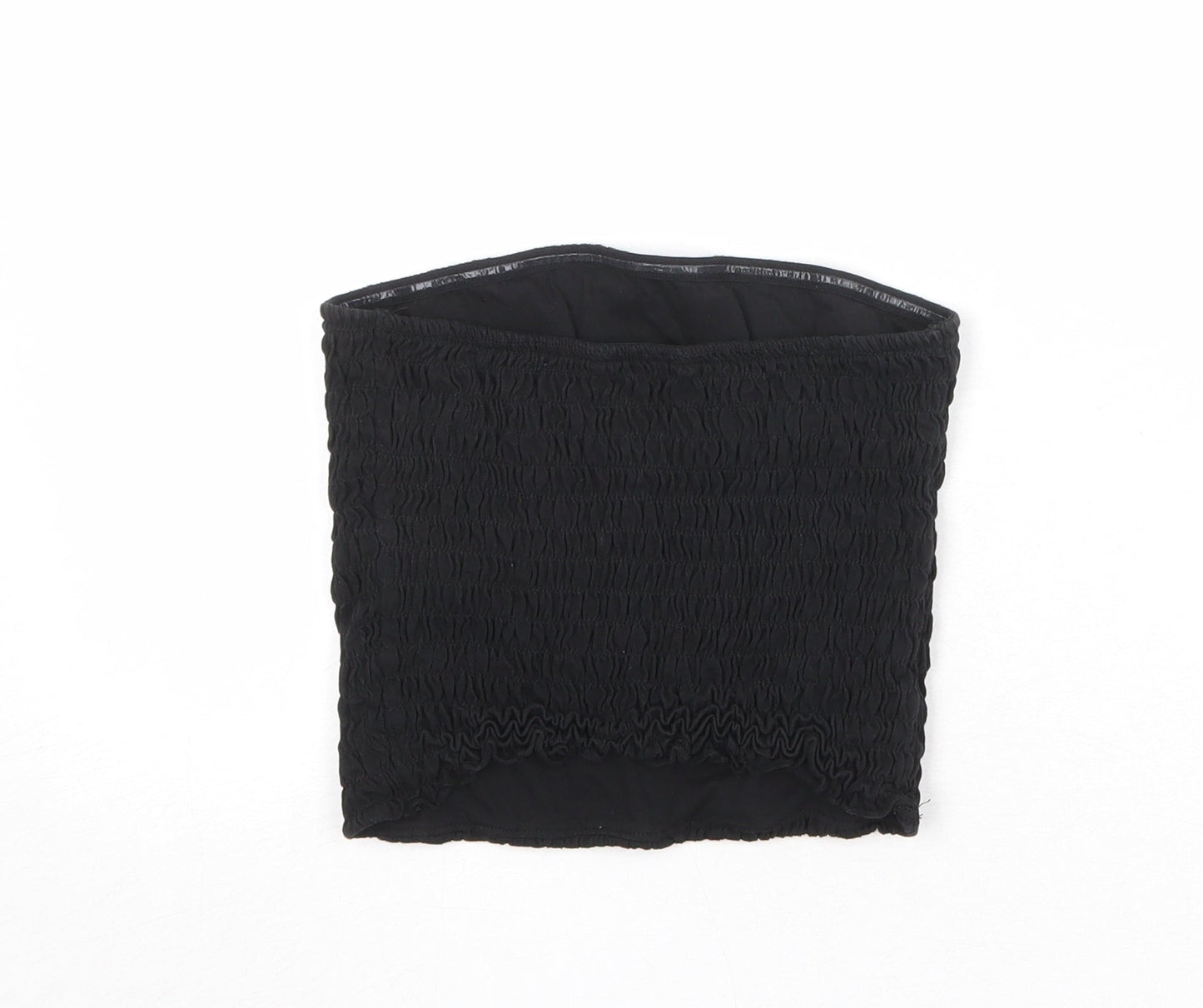 Monki Womens Black Cotton Basic Tank Size S Off the Shoulder