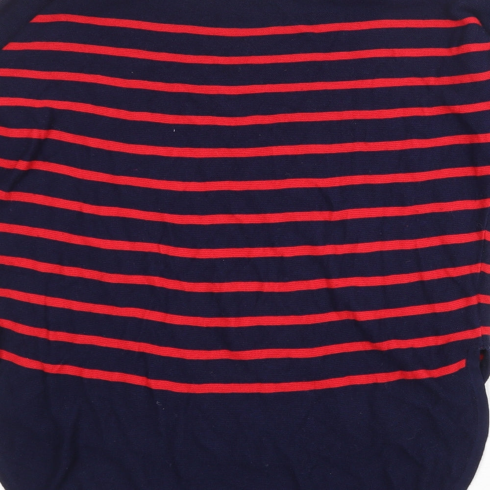 Phase Eight Womens Blue Boat Neck Striped Viscose Pullover Jumper Size S